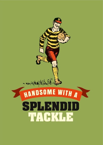 Funny men's rugby love card created by The Typecast Gallery