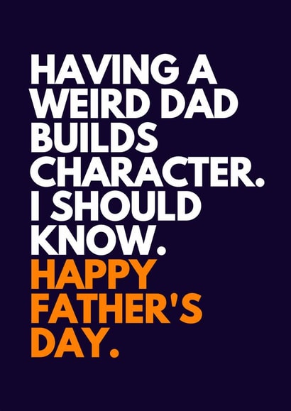 weird character Father's Day Card 28035 created by Redrakoon