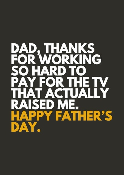 tv television Father's Day Card 28036 created by Redrakoon