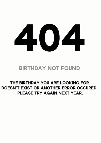 404 error Card 41769 created by Cris Stewart