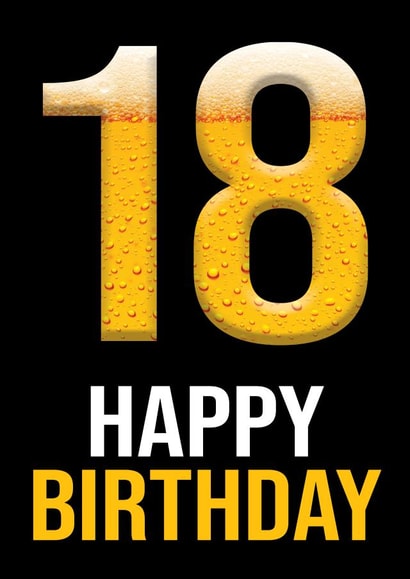 18 Booze Birthday Card 16491 created by DayCards