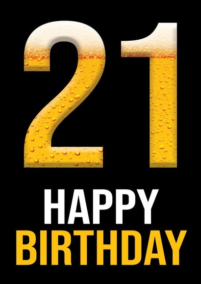 21 Booze Birthday Card 16492 created by DayCards