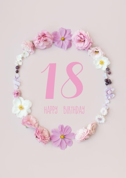 flowers 18th Birthday Card 8365 created by Love Lila Photography