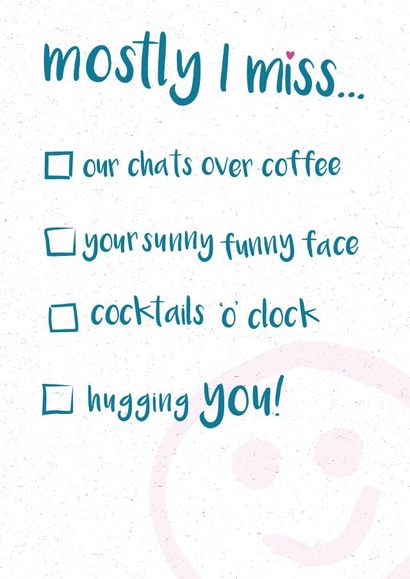 i miss you charity Card 39304 created by Tenovus Cancer Care