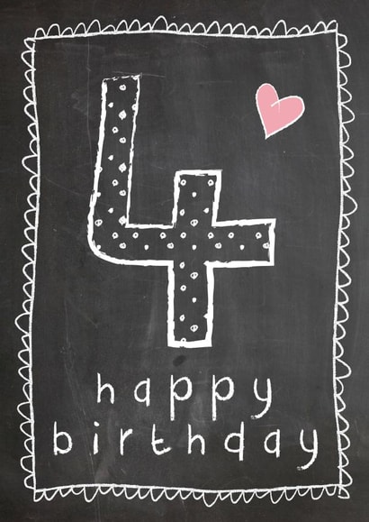 4th chalkboard Birthday Card 15196 created by Mad Philomena