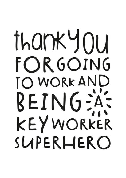 cv2020 keyworker Thank You Card 32137 created by Jodie Gaul & Co