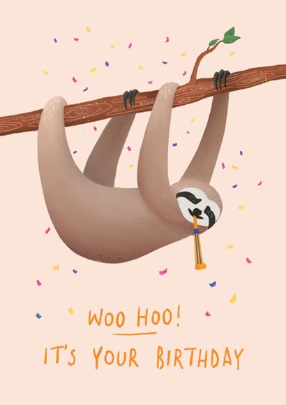 sloth Child Birthday Card 16647 created by Rachel Selina