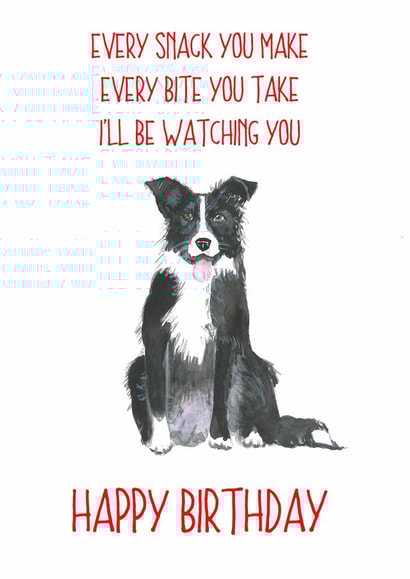 collie dog Birthday Card 14190 created by Sarah Maddox