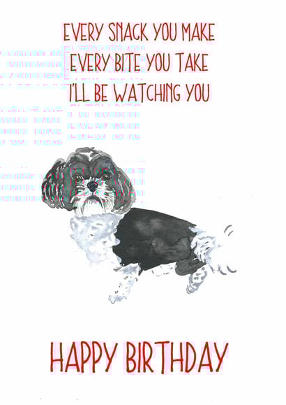 Shih Tzu pet Birthday Card 14192 created by Sarah Maddox