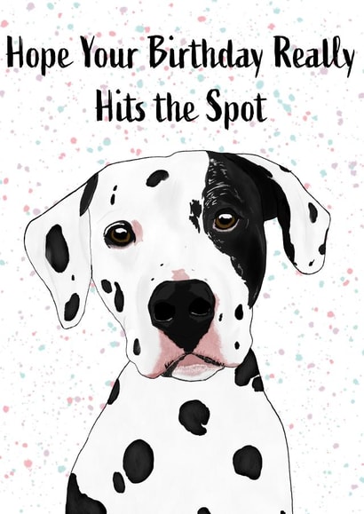illustration dalmatian Birthday Card 17174 created by Honey and Blondie Illustrations