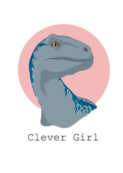 Clever Girl Jurassic Park Card 42024 created by Ginger Cow
