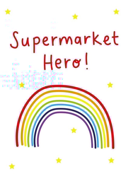 supermarket cashier Thank You Card 1442 created by Megan Claire