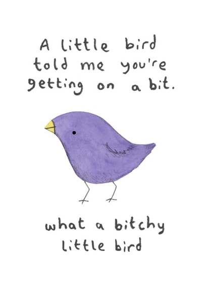 little birdie Birthday Card 1138 created by Sophie Corrigan