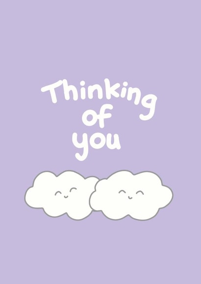 clouds adult Thinking of you Card 9846 created by Peach Panda Studio