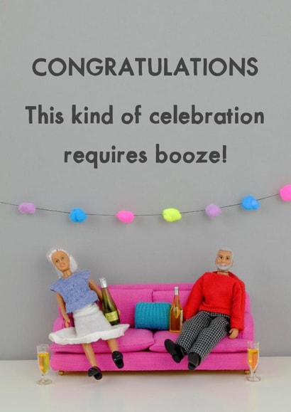 booze kind Congratulations Card 11563 created by Bold & Bright Cards