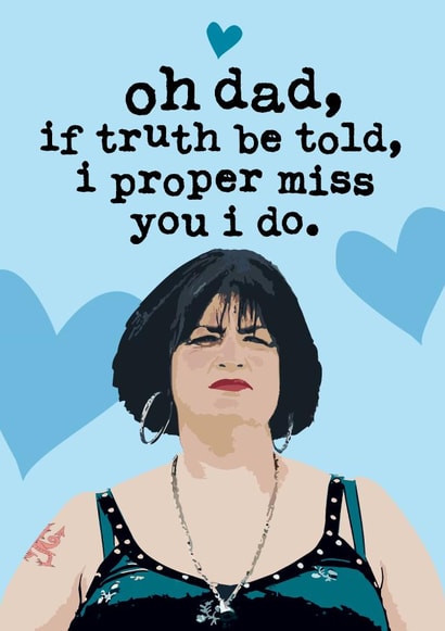 Nessa Gavin and Stacey Father's Day card 1000 created by Mrs Best Paper Co.