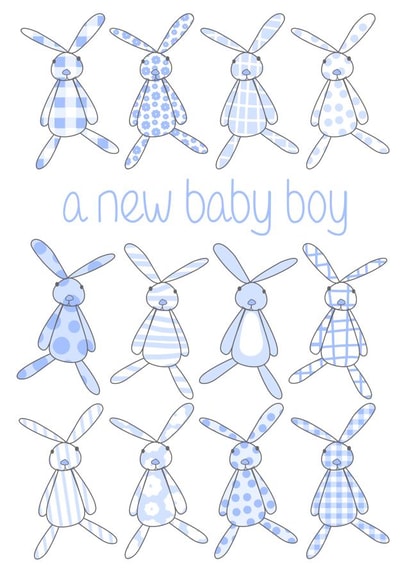 bunny adult New Baby Card 2699 created by Leah Roberts