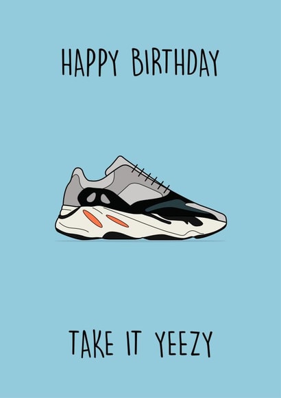 hypebeast sneaker Birthday Card 11687 created by Rishi