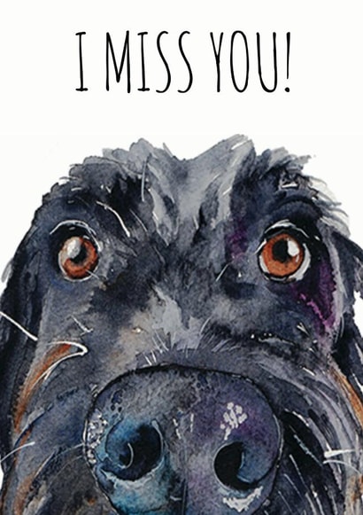i miss you black Thinking of you Card 1598 created by Jo Scott Art