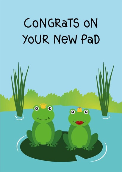 frogs new pad New Home Card 17343 created by Holly Tillier