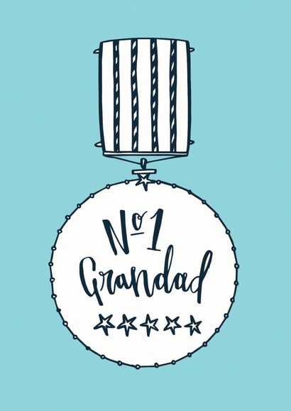 No 1 Grandad Birthday Card created by Betty Etiquette