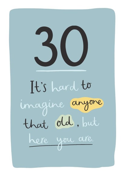 30 birthday card created by Abbie Imagine