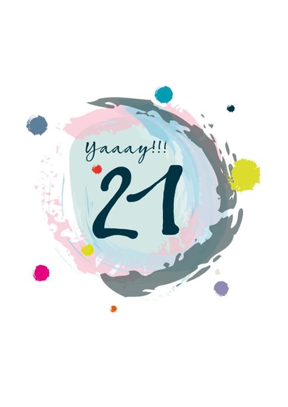 21ST 21 Birthday Card 9144 created by PAPAGRAZI