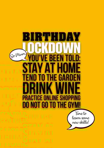 Lockdown Birthday card for Mums created by Pendrea Noye