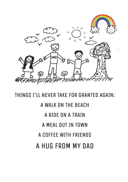 Never take for granted again Father's Day card created by Squelia