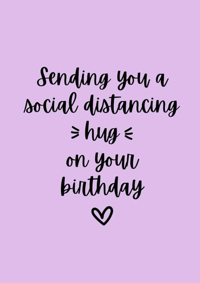 social distancing Birthday Card 42172 created by Roxy Doodles