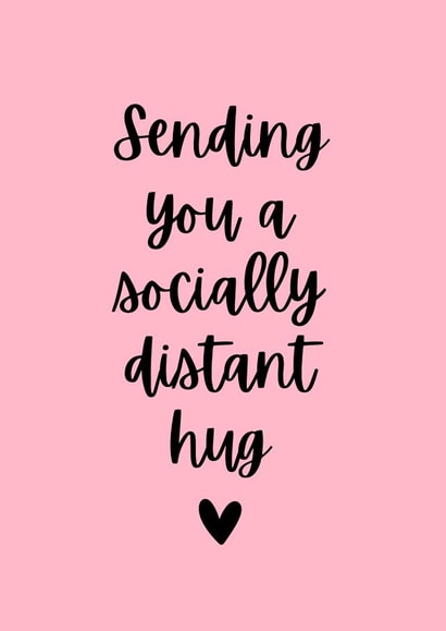 social distance hug Just because Card 42173 created by Roxy Doodles