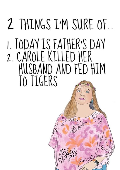 CAROLE BASKIN JOE EXOTIC Father's Day Card 31602 created by Pack a Punch Designs