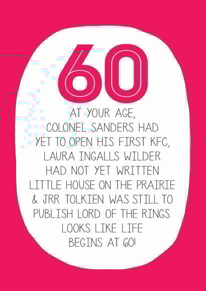 60th facts Birthday Card 13026 created by Paper Plane