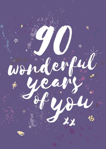 90th Birthday Celebration Card - Wonderful You created by Bow & Bell