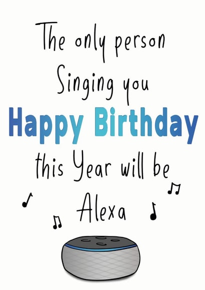 alexa singing Birthday Card 41770 created by Cris Stewart