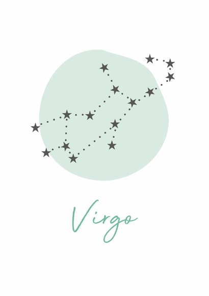 virgo starsign Birthday Card 14619 created by Pink Stripes 