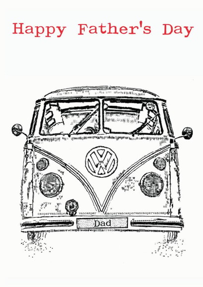 Happy Father's Day camper van card created by oi Doris