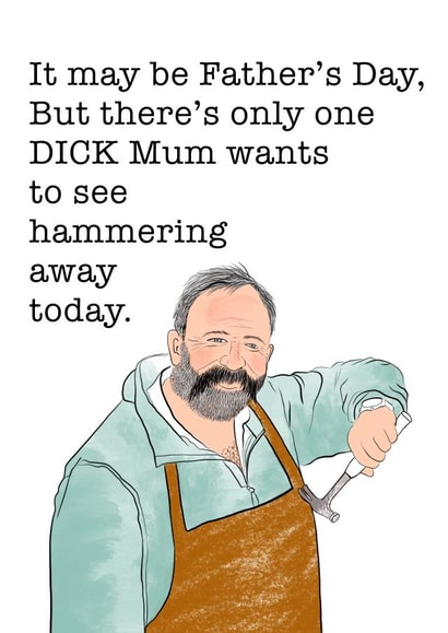 Dad rude Father's Day Card 42237 created by Fryer Tucks