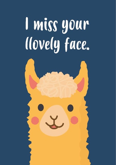 I miss your face i miss you Card 37310 created by Charli Tait Creative