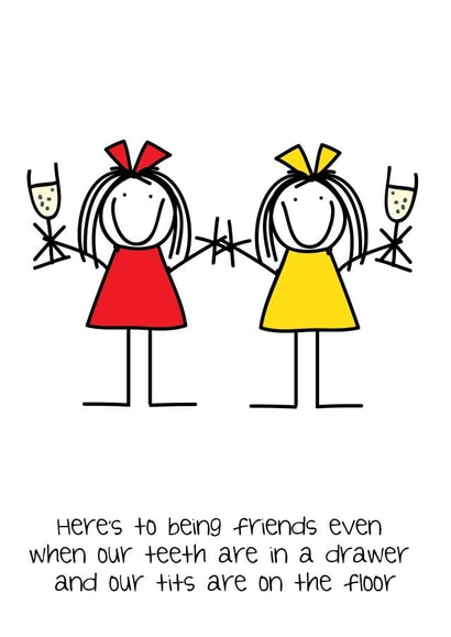 Friends for life card created by Lucy Likes It