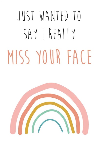 I miss you card created by Graphic Print Company
