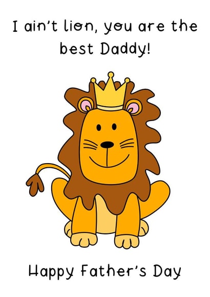 lion daddy Father's Day Card 40141 created by Helen Bicknell