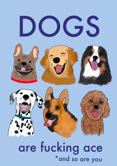 Dogs Dog Just because Card 17512 created by George Draws Design