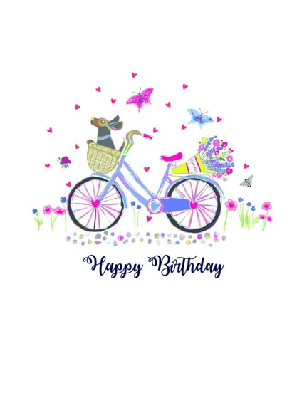 bike flowers Card 24141 created by Marina B Designs