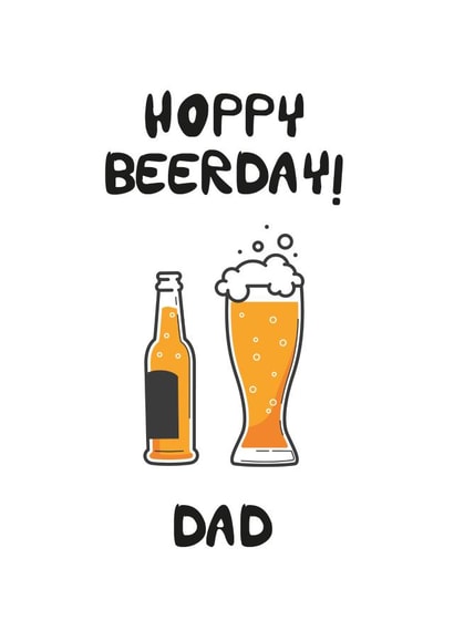 hoppy beer Birthday Card 12372 created by ink&toast creative