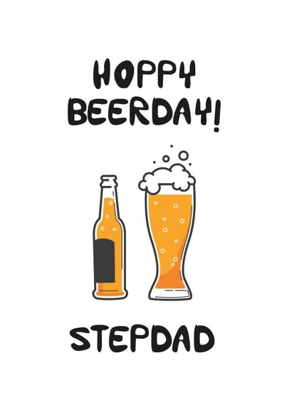 stepdad male Birthday Card 12373 created by ink&toast creative
