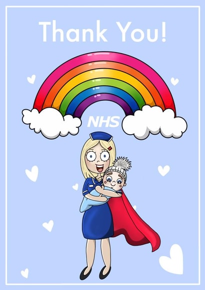 nurse rainbow Thank You Card 17494 created by Emma Webb