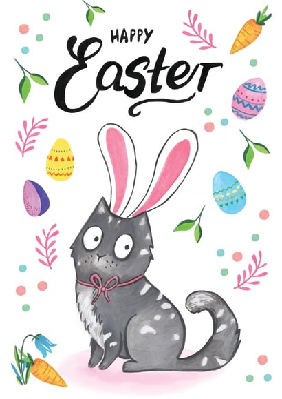 hello bunny Easter Card 16639 created by Corcutt Collective