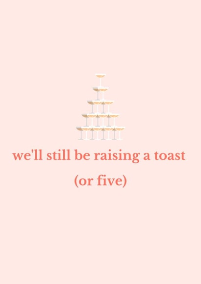 Stacked champagne tower - wedding day postponed created by The Enthusiast