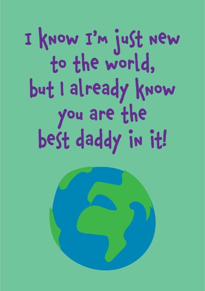 Best Daddy In The World Birthday or Father's Day Card created by size3art